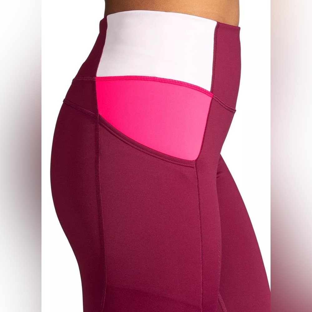 Brooks Womens XL Method 3/4 Running Tights High-Rise Performance Athletic Capri - Picture 3 of 11